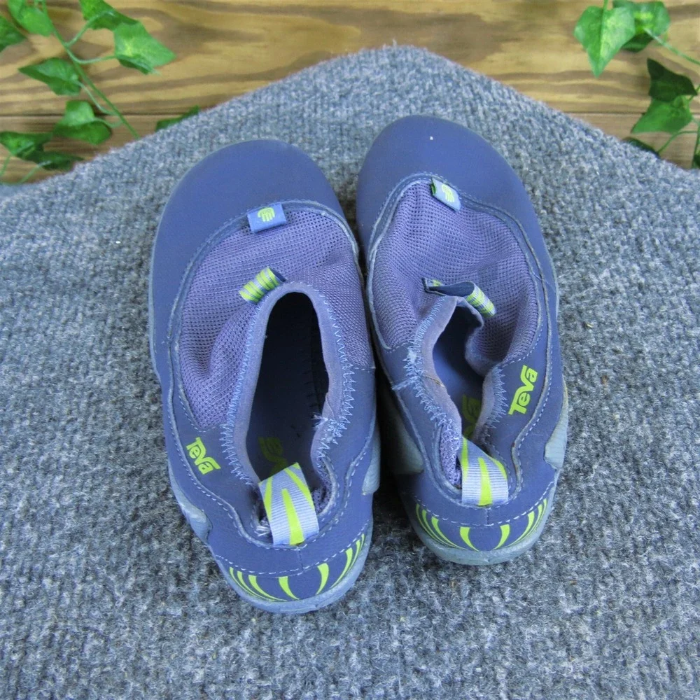 Teva Flat Aqua Sock‎ Girl Y 1 Medium Athletic Purple Synthetic Slip On